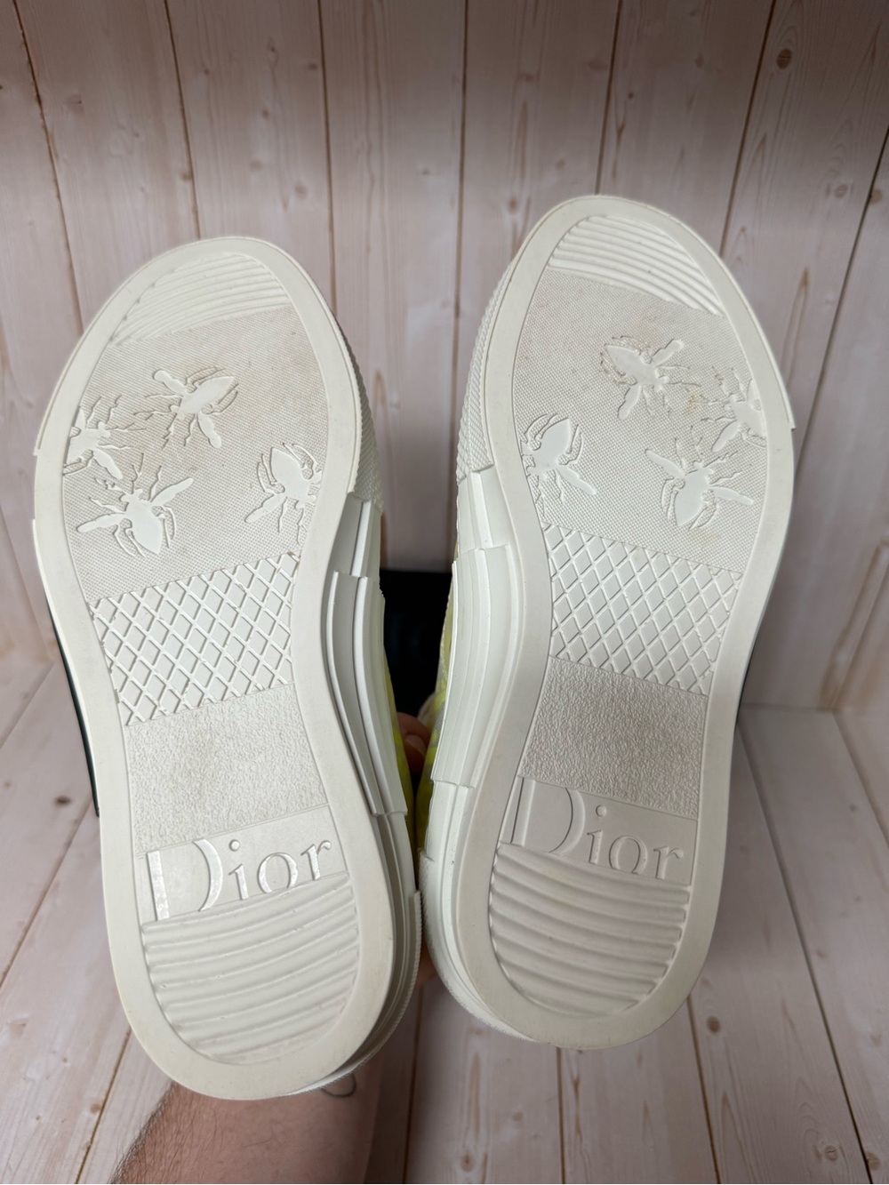 Christian Dior B23 Technical Canvas Oblique High-Top Sneaker Yellow Sz 35 / 5 - Picture 14 of 14